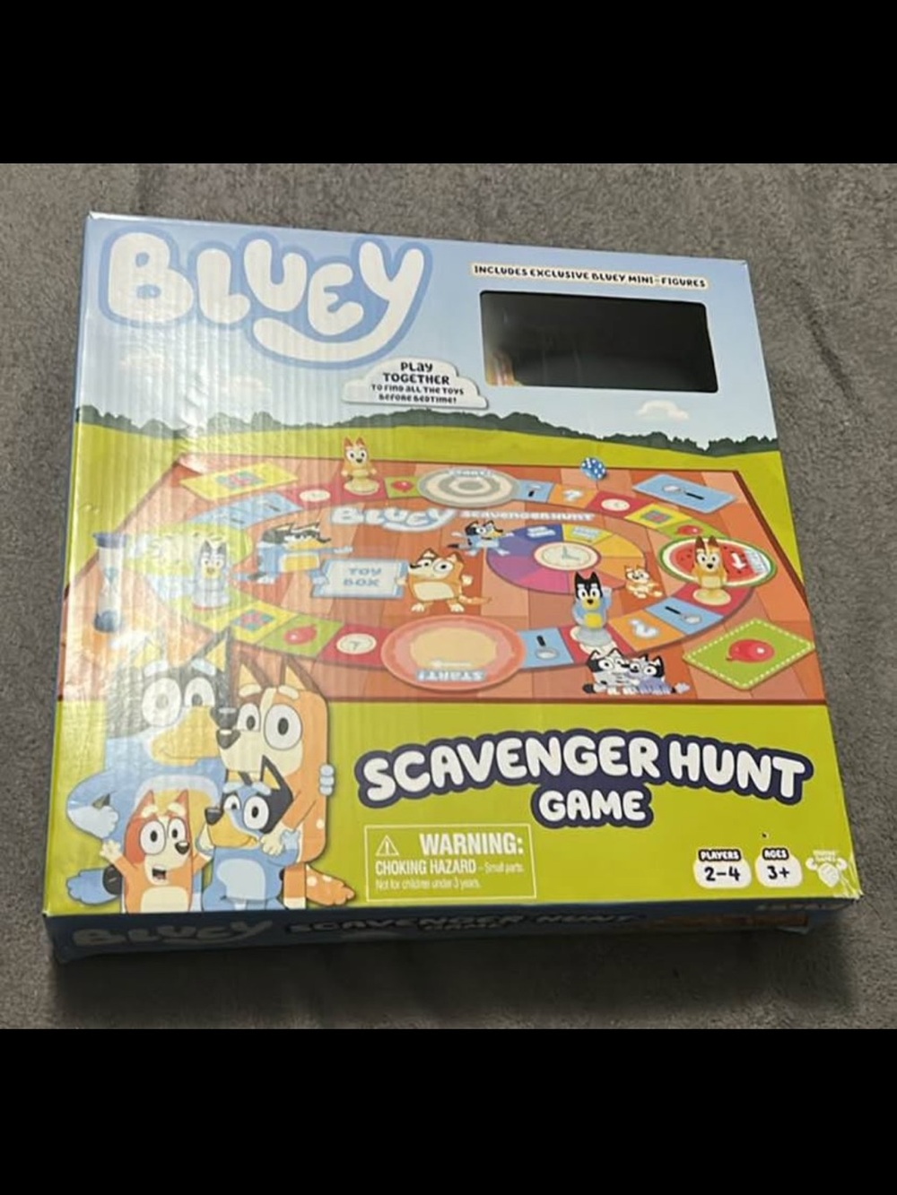 Bluey Scavenger Hunt Game - Blue & Yellow Family Board Game